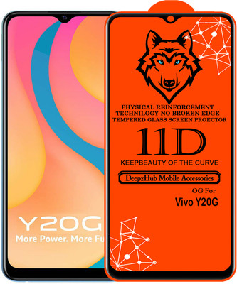 DeepzHub Edge To Edge Tempered Glass for vivo Y20G(Pack of 1)