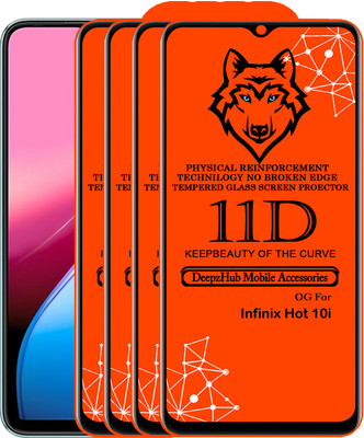 CRodible Edge To Edge Tempered Glass for Infinix Hot 10i(Pack of 4)