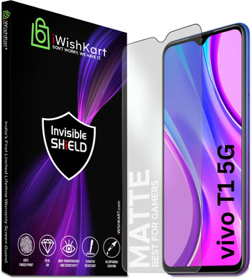iWishKart Edge To Edge Tempered Glass for vivo T1, vivo T1 5G, 0.3mm Mat / Matte(Pack of 1)
