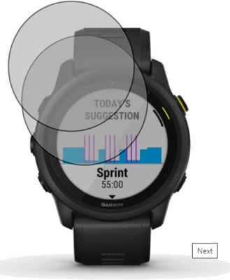 RapTag Front and Back Tempered Glass for YU Garmin Forerunner 745 Smartwatch(Pack of 2)