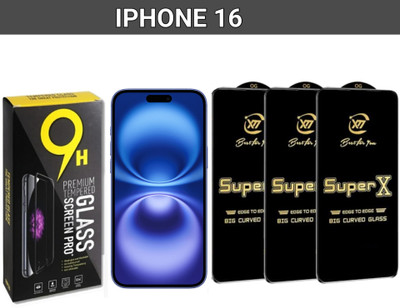 SuperX Edge To Edge Tempered Glass for Iphone16(Pack of 3)
