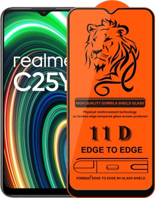 Forego Edge To Edge Tempered Glass for realme C25Y(Pack of 1)