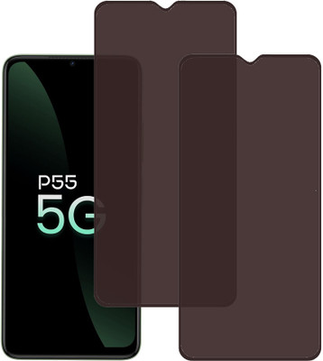 SPRITZEN Edge To Edge Tempered Glass for itel P55 5G, Privacy Glass(Pack of 2)