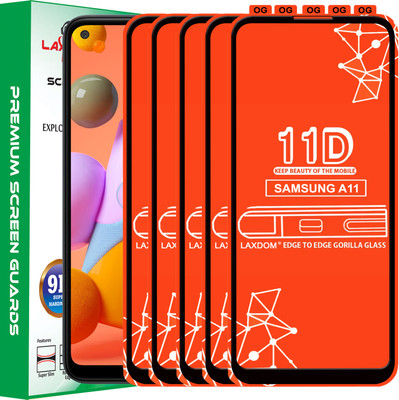 Laxdom Edge To Edge Tempered Glass for SAMSUNG GALAXY A11(Pack of 5)