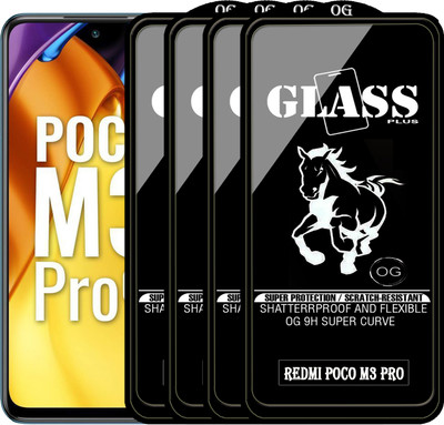 PFOAM Edge To Edge Tempered Glass for POCO M3 PRO(Pack of 4)