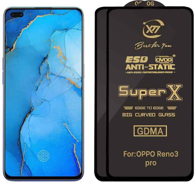 GDMA Edge To Edge Tempered Glass for OPPO Reno3 Pro(Pack of 2)