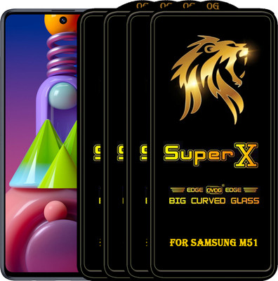 PFOAM Edge To Edge Tempered Glass for SAMSUNG GALAXY M51(Pack of 4)