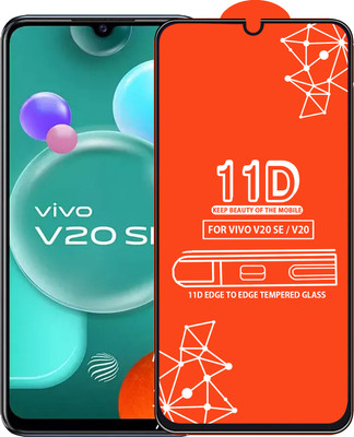 Roxel Edge To Edge Tempered Glass for Vivo V20 Se(Pack of 1)