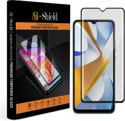 MS-Shield Edge To Edge Tempered Glass for POCO C40(Pack of 1)