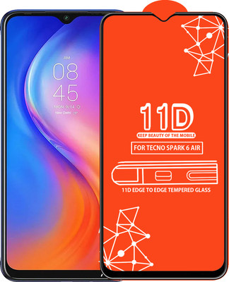 Roxel Edge To Edge Tempered Glass for Tecno Spark 6 Air(Pack of 1)