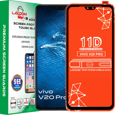 Laxdom Edge To Edge Tempered Glass for VIVO V20 PRO(Pack of 1)