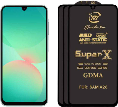 GDMA Edge To Edge Tempered Glass for SAMSUNG A 26(Pack of 3)