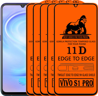 TWIGLO Edge To Edge Tempered Glass for VIVO S1 PRO(Pack of 5)