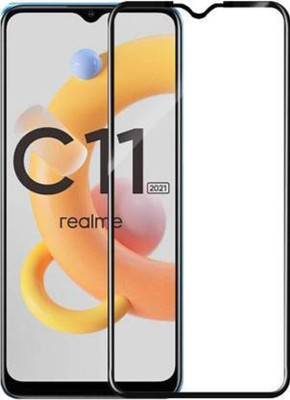 DMJHP Edge To Edge Tempered Glass for Realme C11 2021(Pack of 1)