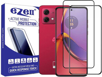 eZell Edge To Edge Tempered Glass for MOTOROLA G84 5G(Pack of 2)