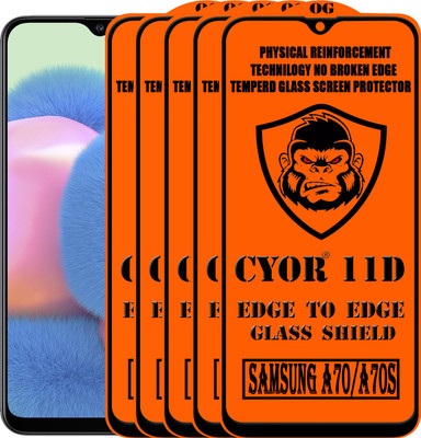 CYOR Edge To Edge Tempered Glass for SAMSUNG A70S(Pack of 5)