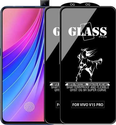 Qyist Edge To Edge Tempered Glass for VIVO V15 PRO(Pack of 2)