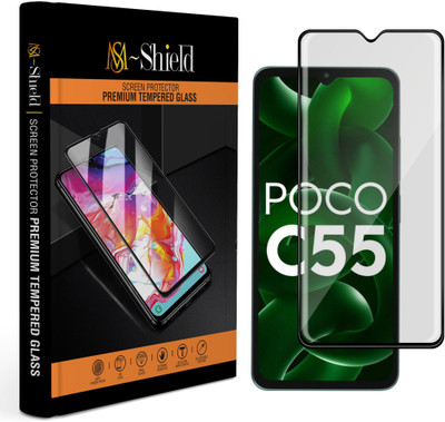 MS-Shield Edge To Edge Tempered Glass for POCO C55(Pack of 1)
