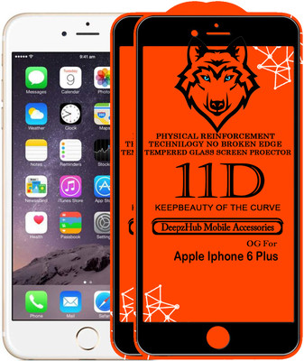 CRodible Edge To Edge Tempered Glass for Apple iPhone 6 Plus(Pack of 2)