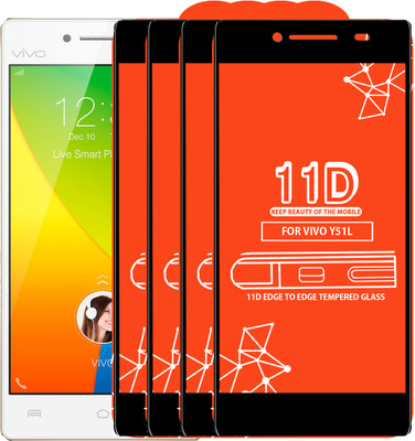 Qyist Edge To Edge Tempered Glass for VIVO Y51L(Pack of 4)