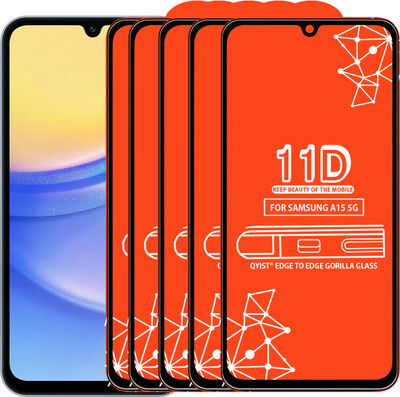 Qyist Edge To Edge Tempered Glass for SAMSUNG A15 5G(Pack of 5)