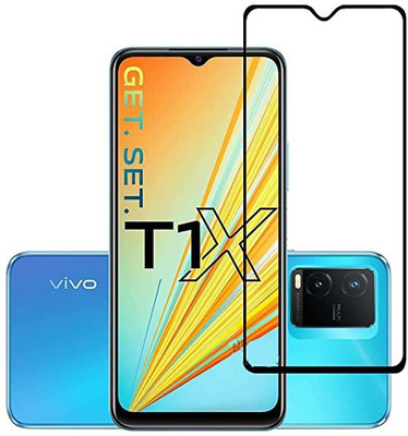 AB PRIME Edge To Edge Tempered Glass for vivo T1X, VIVO T1X(Pack of 1)