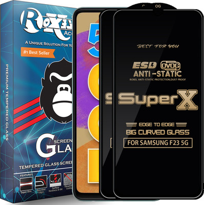 Roxel Edge To Edge Tempered Glass for SAMSUNG F23 5G(Pack of 2)