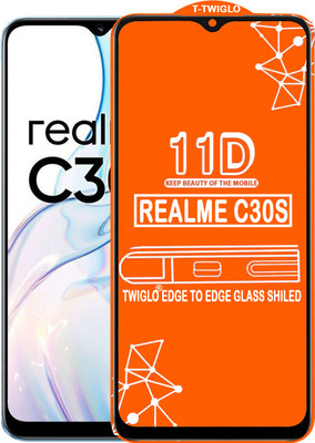 TWIGLO Edge To Edge Tempered Glass for REALME C30S(Pack of 1)