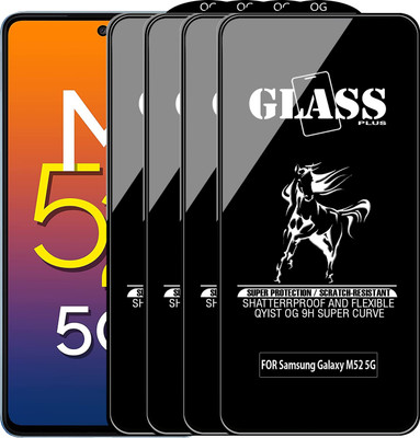 Qyist Edge To Edge Tempered Glass for SAMSUNG GALAXY M52 5G(Pack of 4)