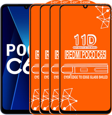CYOR Edge To Edge Tempered Glass for REDMI POCO C65(Pack of 4)