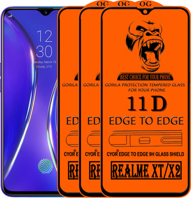 CYOR Edge To Edge Tempered Glass for Realme XT(Pack of 3)