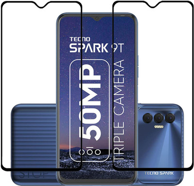 SNMART Edge To Edge Tempered Glass for Tecno Spark 9T(Pack of 2)