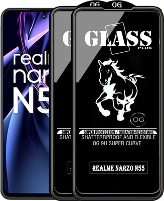 PFOAM Edge To Edge Tempered Glass for REALME NARZO N55(Pack of 2)