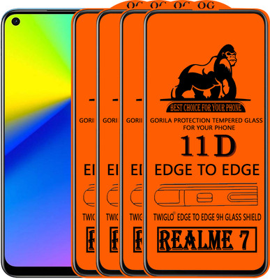 CYOR Edge To Edge Tempered Glass for REALME 7(Pack of 4)