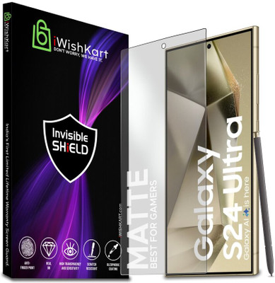iWishKart Edge To Edge Tempered Glass for SAMSUNG Galaxy S24 Ultra 5G, S24Ultra, Matte / Mat Glass, Military grade Edge to Edge Premium gorilla glass with Self Installation Guide - Wet & Dry wipes, Dust Absorber [With Warranty](Pack of 1)