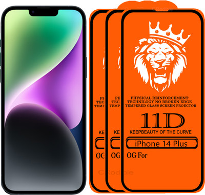DeepzHub Edge To Edge Tempered Glass for iPhone 14 Plus(Pack of 3)