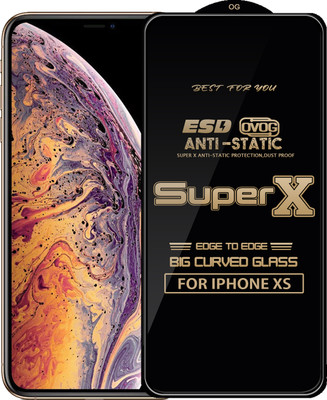Qyist Edge To Edge Tempered Glass for Apple iPhone XS(Pack of 1)
