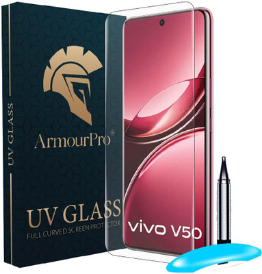 ArmourPro Edge To Edge Tempered Glass for Vivo V50 5G, Vivo V50(Pack of 1)