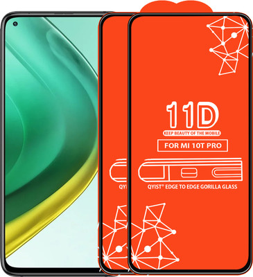 Qyist Edge To Edge Tempered Glass for Mi 10T Pro(Pack of 2)