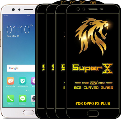 PFOAM Edge To Edge Tempered Glass for OPPO F3 PLUS(Pack of 4)