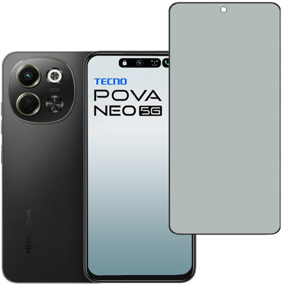 VAYUVAULT Edge To Edge Tempered Glass for Tecno Pova 6 Neo, Tecno Pova 6 Neo 5G(Pack of 1)
