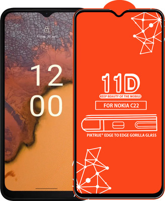 PikTrue Edge To Edge Tempered Glass for NOKIA C22(Pack of 1)