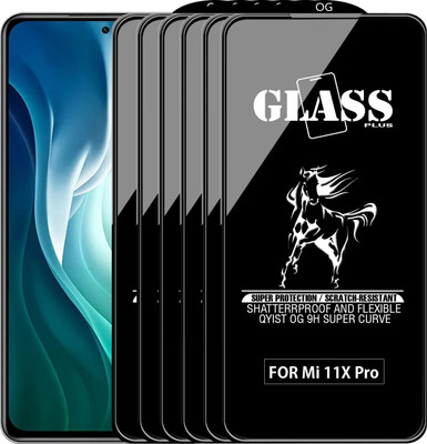 Qyist Edge To Edge Tempered Glass for MI 11X PRO 5G(Pack of 6)
