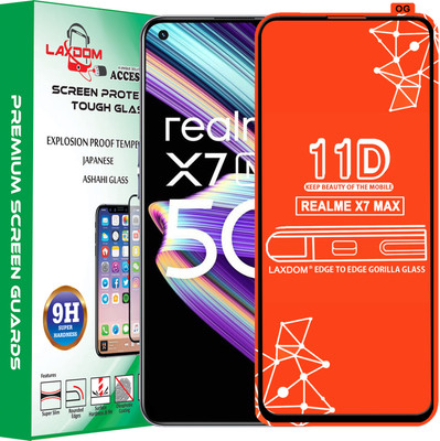 Laxdom Edge To Edge Tempered Glass for REALME X7 MAX(Pack of 1)