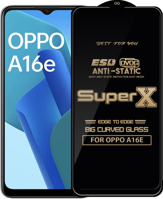 Qyist Edge To Edge Tempered Glass for OPPO A16E(Pack of 1)