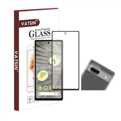 Vatsin Edge To Edge Tempered Glass for Google Pixel 7A, Primium Quality HD Tempered Glass with Rear Camera Lens Guard for Google Pixel 7A(Pack of 2)