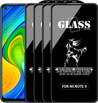 Qyist Edge To Edge Tempered Glass for REDMI NOTE 9(Pack of 4)