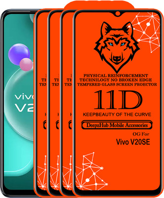 DeepzHub Edge To Edge Tempered Glass for Vivo V20 SE(Pack of 4)