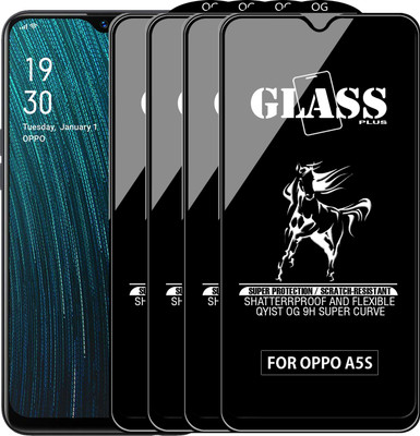 Qyist Edge To Edge Tempered Glass for OPPO A5S(Pack of 4)