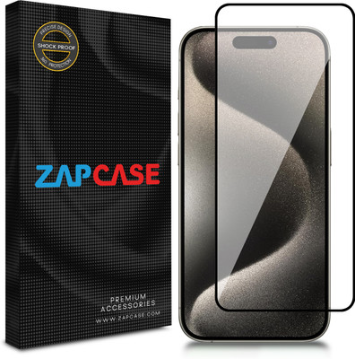 Zapcase Edge To Edge Tempered Glass for Apple iPhone 15 Pro(Pack of 1)
